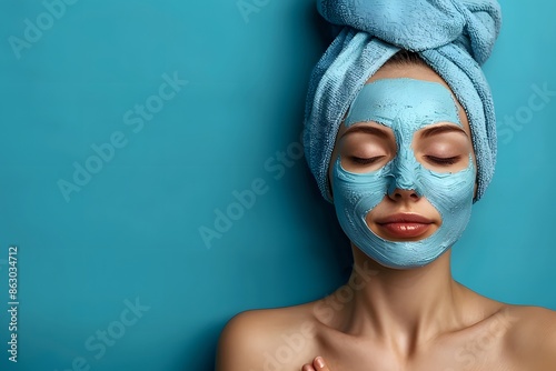 Relaxing Spa Day with a Refreshing Blue Face Mask