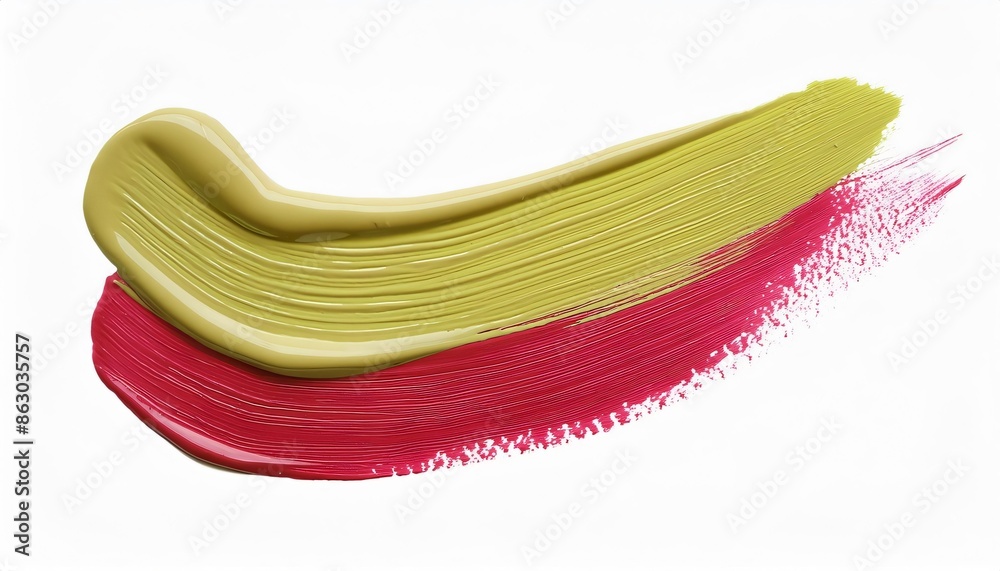 Green and pink paint blending to form an abstract color whirl Green and pink paint blending to form an abstract color whirl