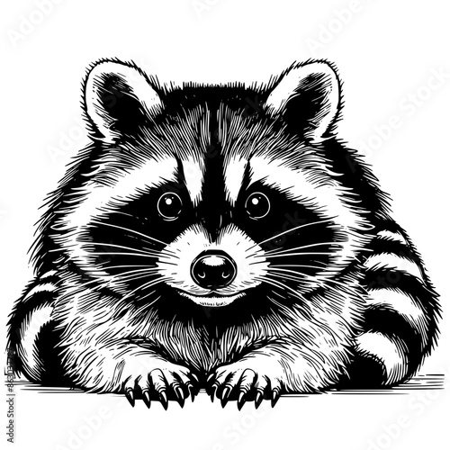 illustration of a racoon