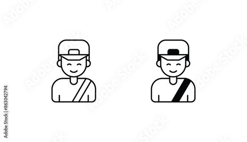 Courier icon design with white background stock illustration