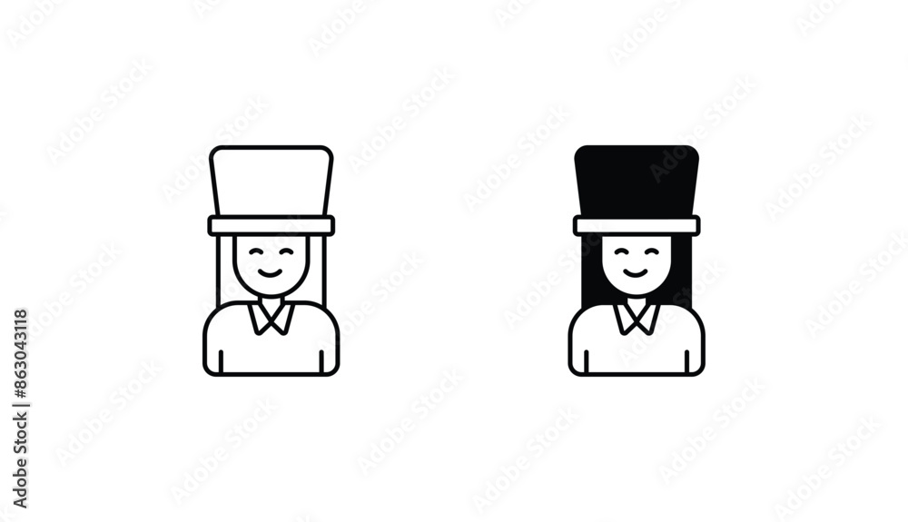 Chef icon design with white background stock illustration Chef icon design with white background stock illustration