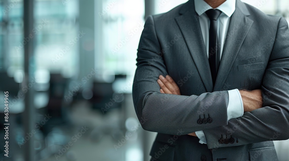 Male CEO in charcoal grey suit, torso view, networking at global forum, sleek conference room backdrop, symbolizing global corporate influence, digital tone, Triadic Color Scheme Male CEO in charcoal grey suit, torso view, networking at global forum, sleek conference room backdrop, symbolizing global corporate influence, digital tone, Triadic Color Scheme