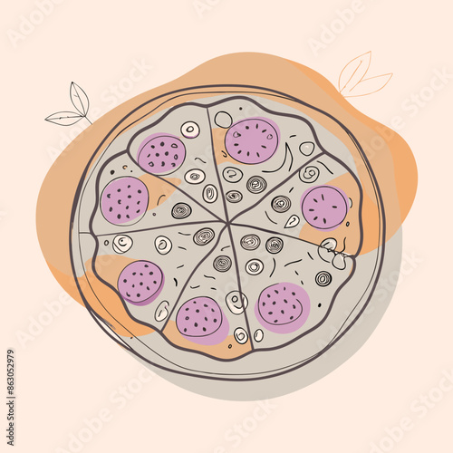 illustration of pizza