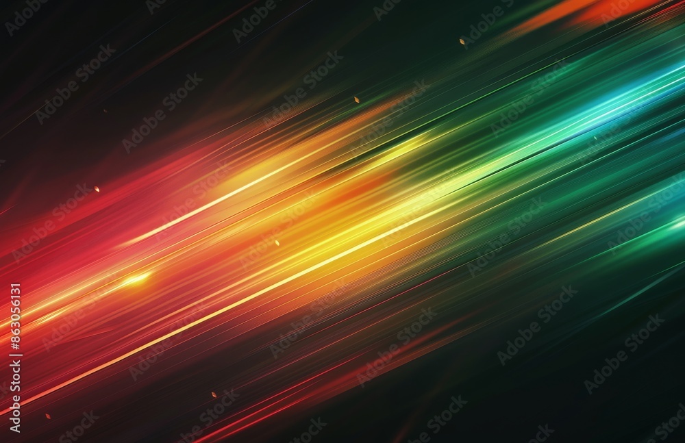 Diagonal Lines of Red, Yellow, and Green Abstract Art Diagonal Lines of Red, Yellow, and Green Abstract Art