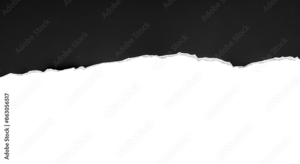 Abstract Black Paper Torn Edge on Isolated Background Abstract Black Paper Torn Edge on Isolated Background