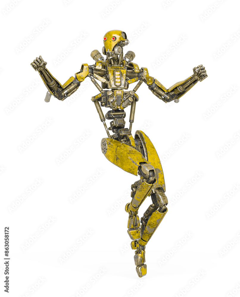 apocalypse cyborg is floating like a comic hero apocalypse cyborg is floating like a comic hero
