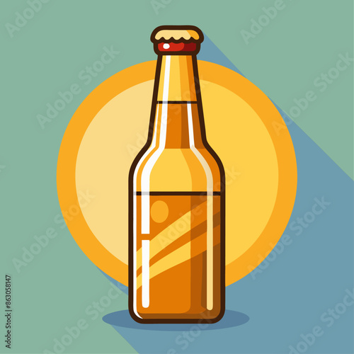 beer bottle clipart cartoon Illustration drawing