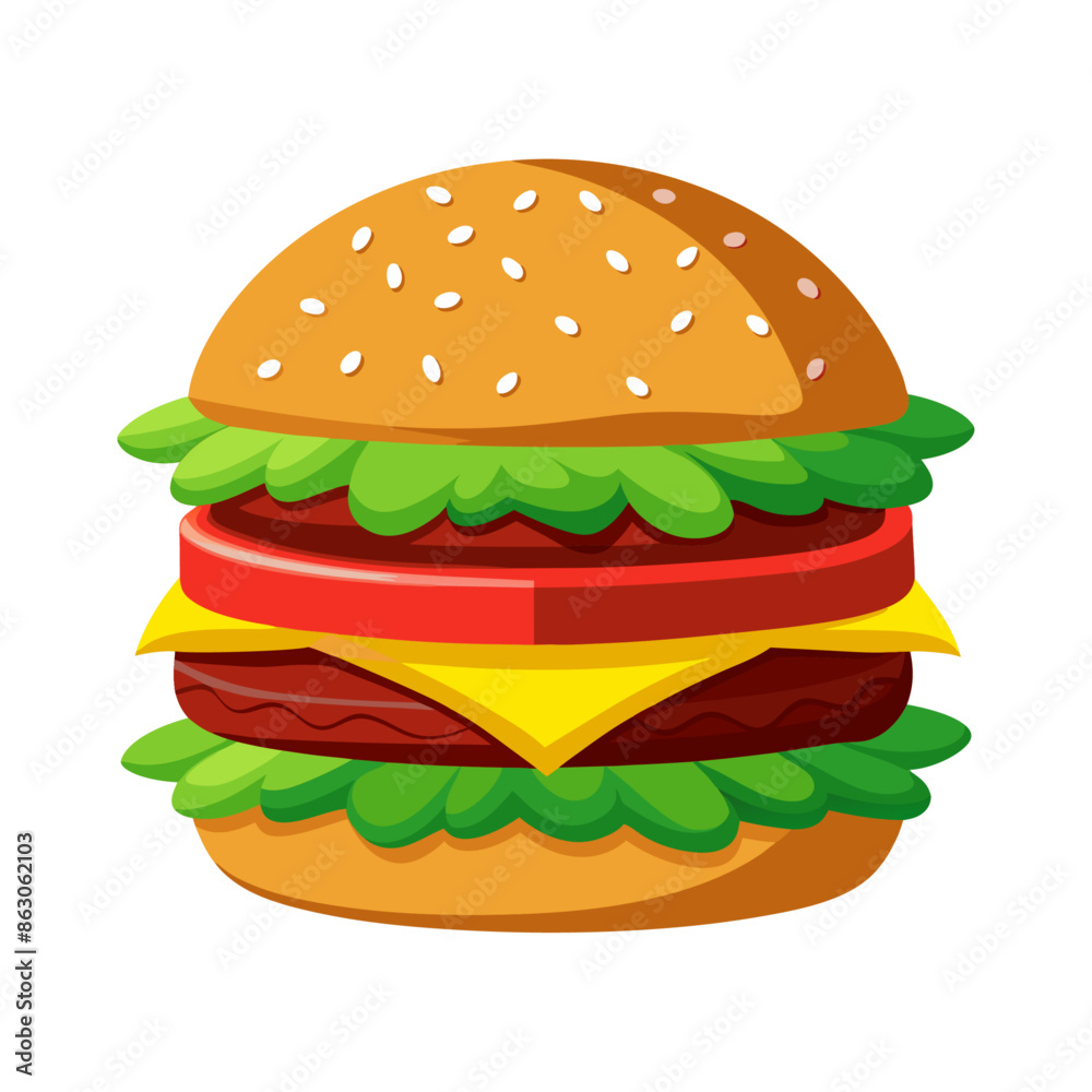 hamburger on a white background hamburger on a white background