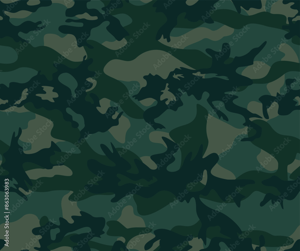 Fototapeta premium camouflage background dark pattern seamless texture vector print