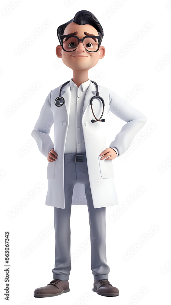 3D render Cartoon doctor isolated 3D render Cartoon doctor isolated