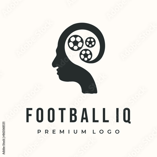 football sport tactical vintage logo vector minimalist illustration design, football trainer strategy logo design