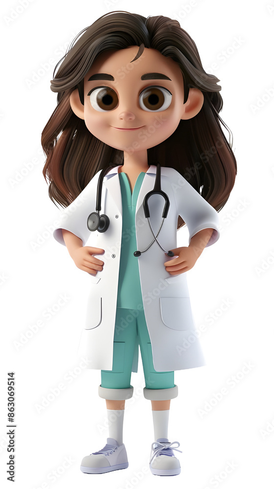 3D render Cartoon doctor isolated 3D render Cartoon doctor isolated