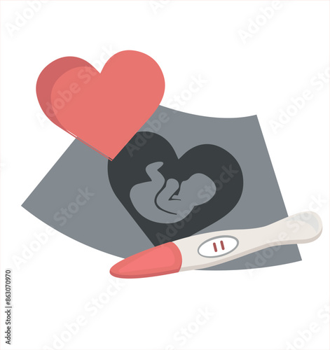Pregnancy test, ultrasound, pregnancy test baby ultrasound, fetus, good news, happy news