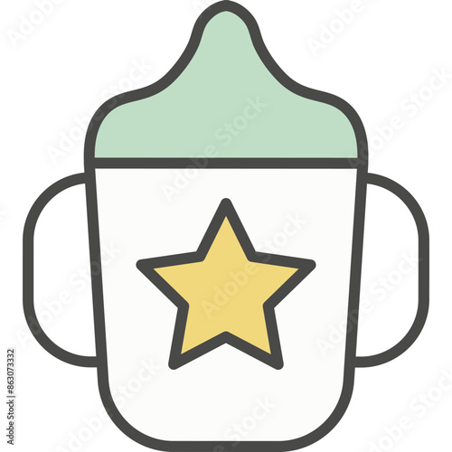 Baby drink bottle vector icon