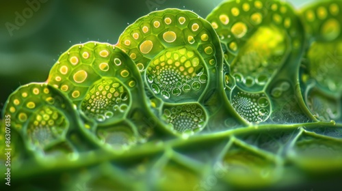 Plant cells under high magnification photo