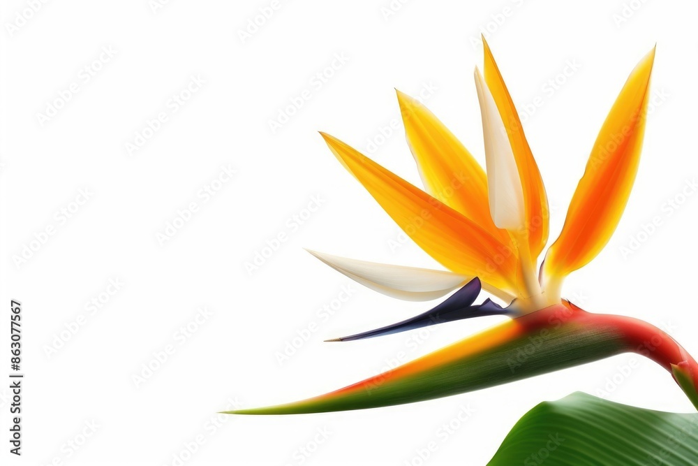 Bird of Paradise Flower on White Background Bird of Paradise Flower on White Background