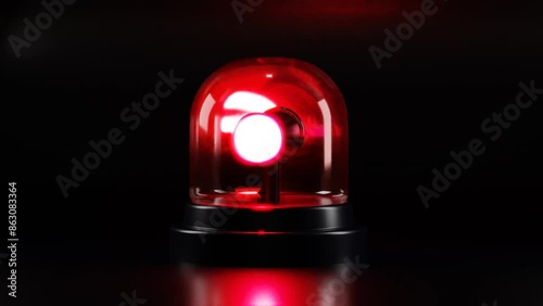 firefighter and ambulance emergency siren animation 3d render