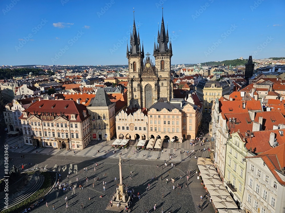 Obraz premium Prag, Teynkirche, Altstadt, Sehenswürdigkeiten