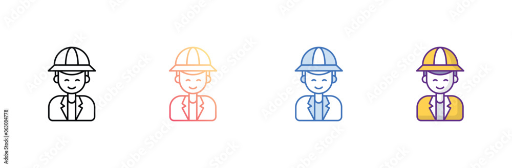Archaeologist icon design with white background stock illustration Archaeologist icon design with white background stock illustration