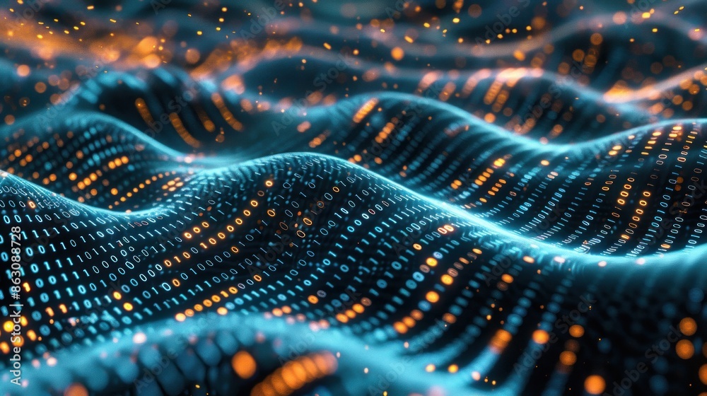Waves a digital binary code
