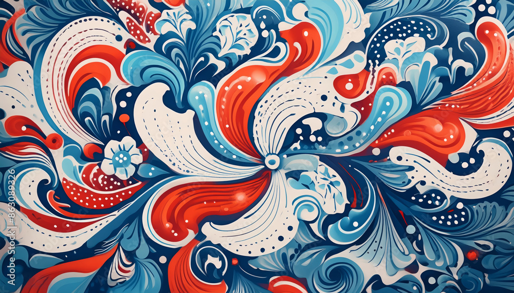 Featuring abstract elements like red, white, and blue in paper style for 4th of July Independence day Celebration Featuring abstract elements like red, white, and blue in paper style for 4th of July Independence day Celebration