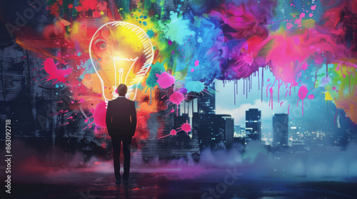 Business ideas Starting Business Entrepreneur Businessman Workingman Business Startup silhouette background
