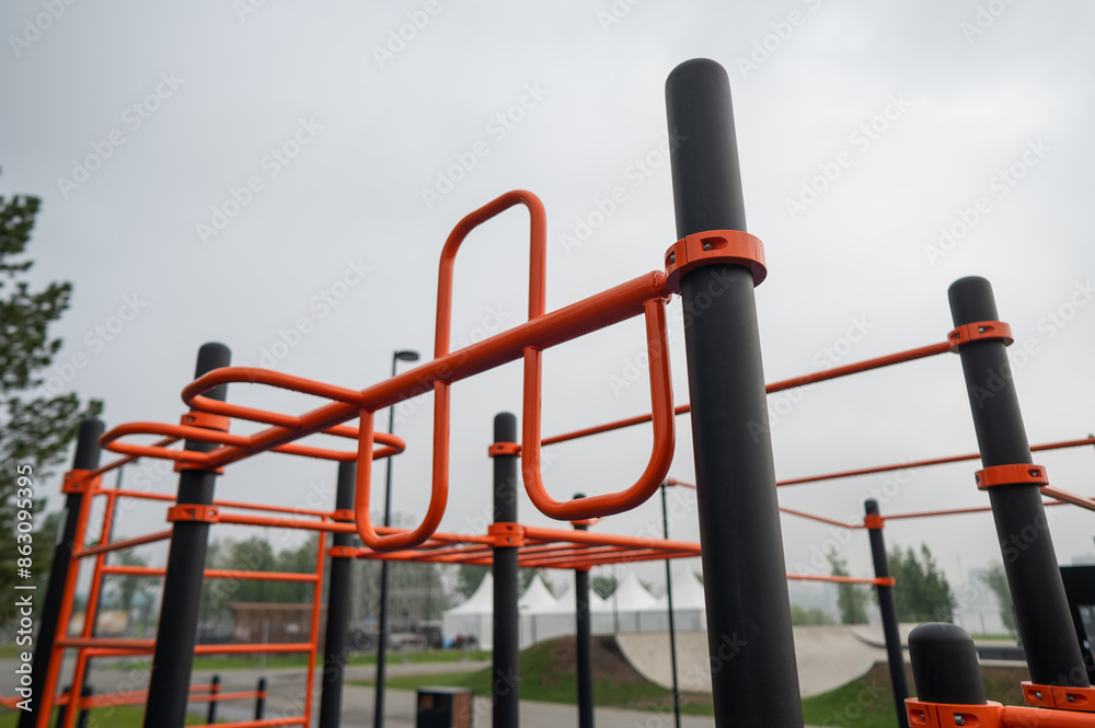 Public sports ground for outdoor workout. Public sports ground for outdoor workout.