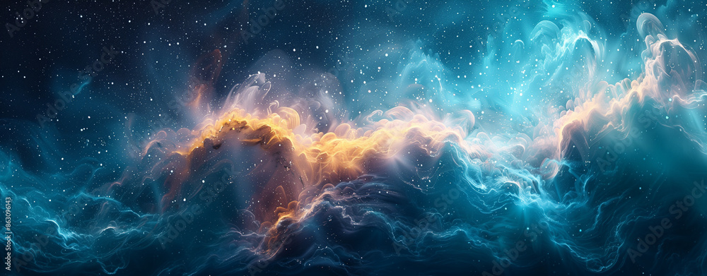 Abstract fluid art background with swirling patterns of dark blue and teal colors, resembling an ocean waves in motion, organic background, wallpaper, 4K Abstract fluid art background with swirling patterns of dark blue and teal colors, resembling an ocean waves in motion, organic background, wallpaper, 4K