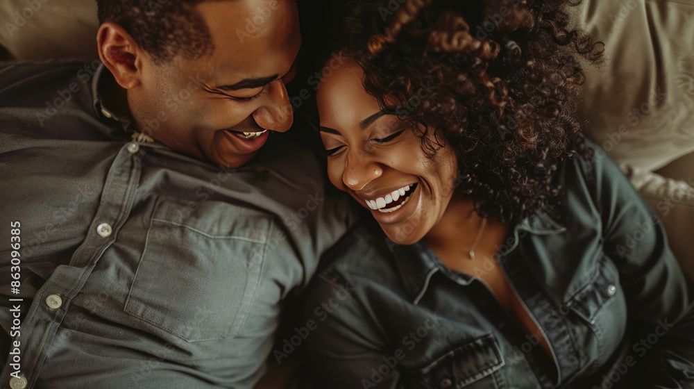 A man and woman are hugging and smiling. Generate AI image A man and woman are hugging and smiling. Generate AI image