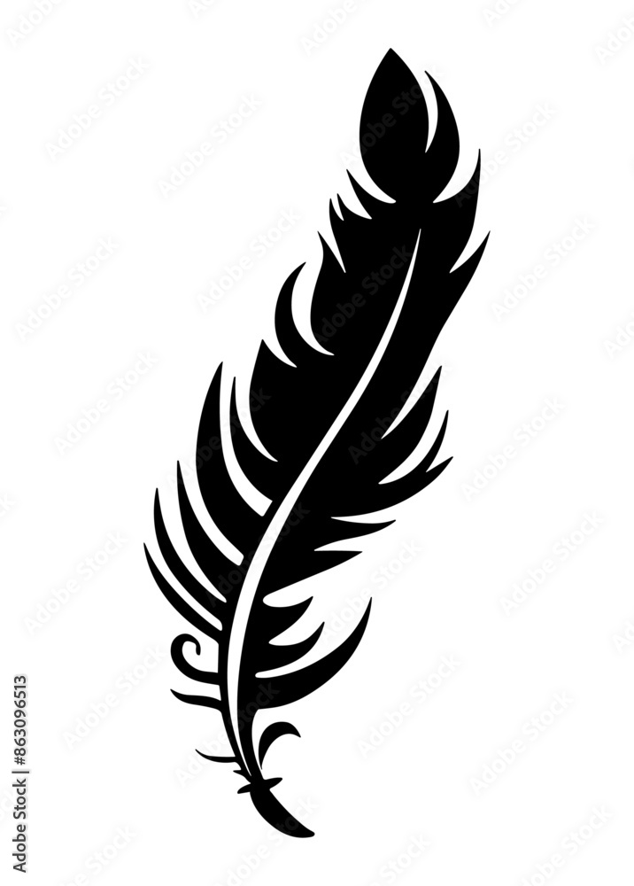 Feather vector icon isolated on white background Feather vector icon isolated on white background