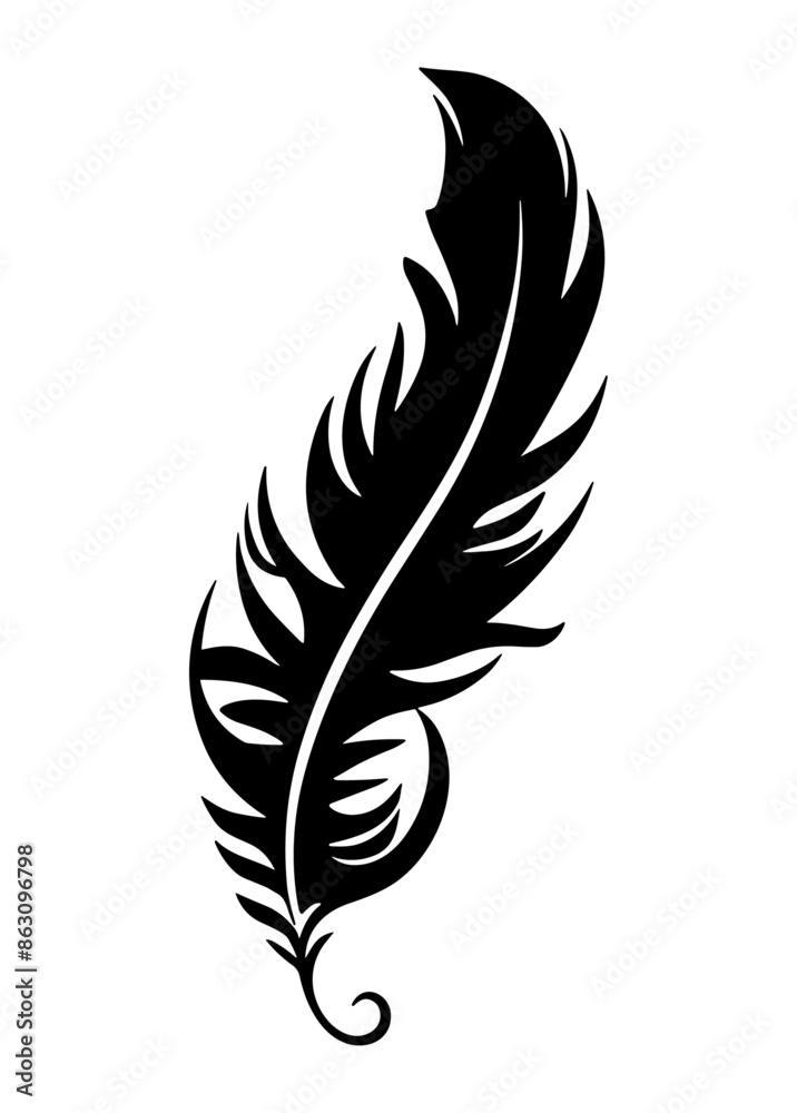 Feather vector icon isolated on white background Feather vector icon isolated on white background