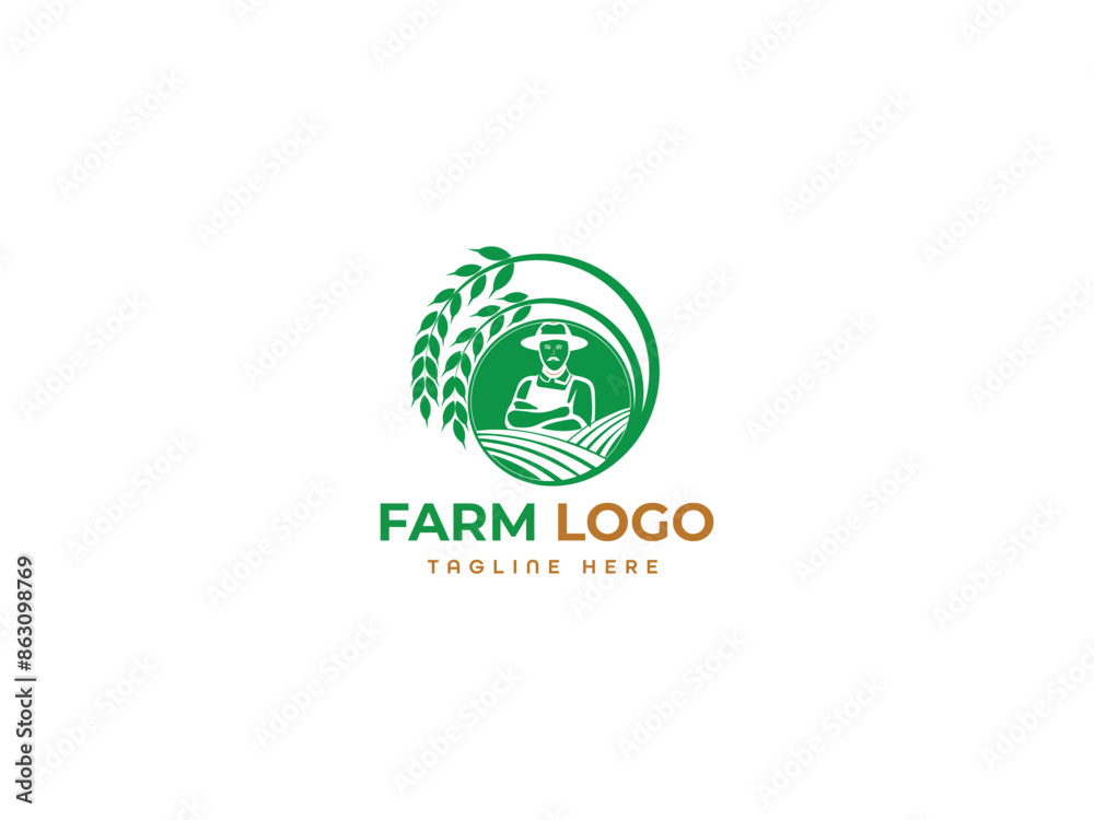 Farm Business Logo Design Vector Template Farm Business Logo Design Vector Template