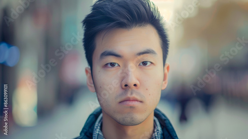 young asian man, portrait