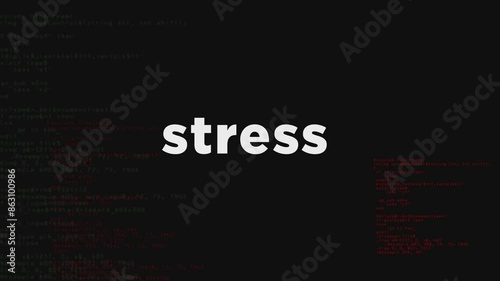 Stress and anxiety with distorted and glitch effect seamless and loopable 3d rendering. Pressure and depression abstract concept. Noised retro tv style background.