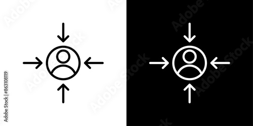 Customer centricity line icon vector illustration set. photo