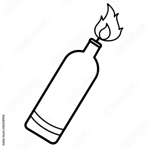 Coloring pages for Molotov cocktails, gasoline, and bombs