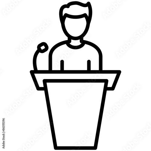 Public Speaking Icon