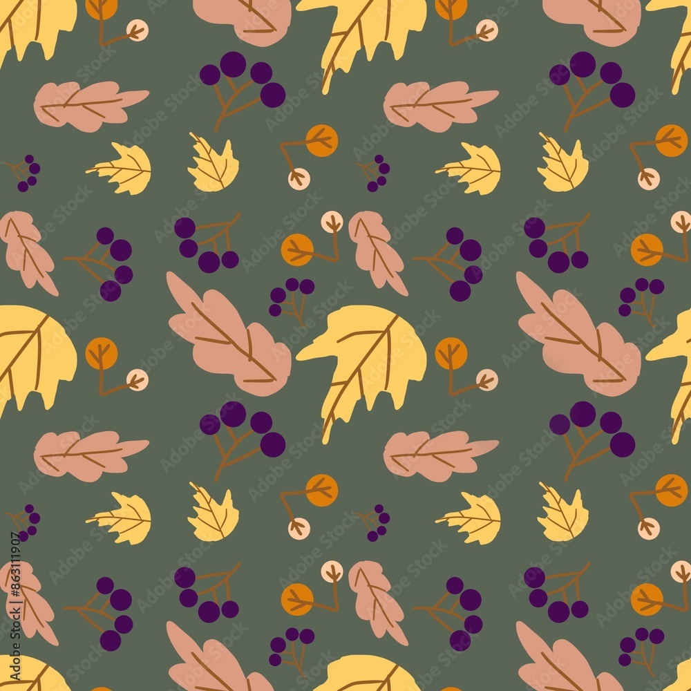 seamless pattern with autumn leaves seamless pattern with autumn leaves
