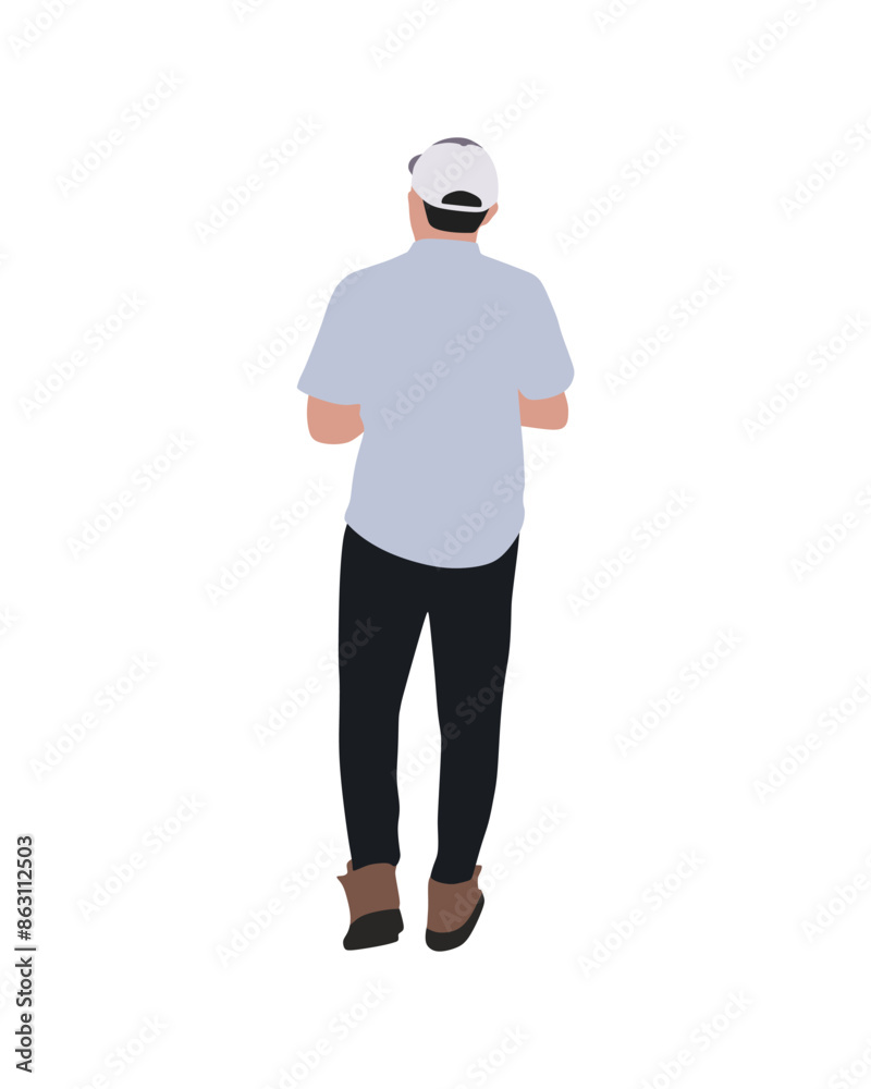 Flat vector people and illustration, man with casual outfit Flat vector people and illustration, man with casual outfit