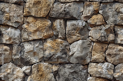 Close Up Of A Rough Stone Wall