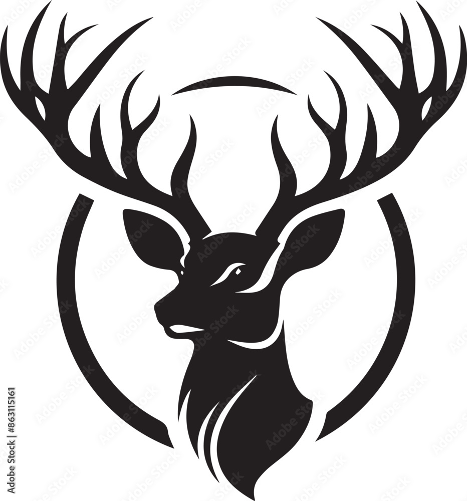 silhouette of a deer silhouette of a deer