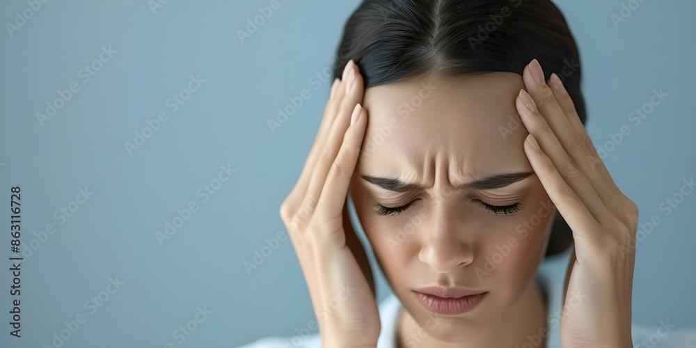 Woman in distress with a headache clutching her head in agony. Concept Woman, Distress, Headache, Agony, Clutching, Woman in distress with a headache clutching her head in agony. Concept Woman, Distress, Headache, Agony, Clutching,