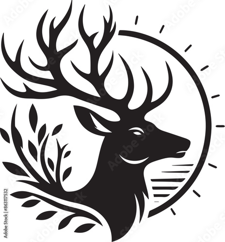 silhouette of a deer