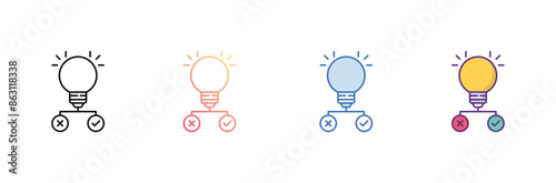 Choices icon design with white background stock illustration
