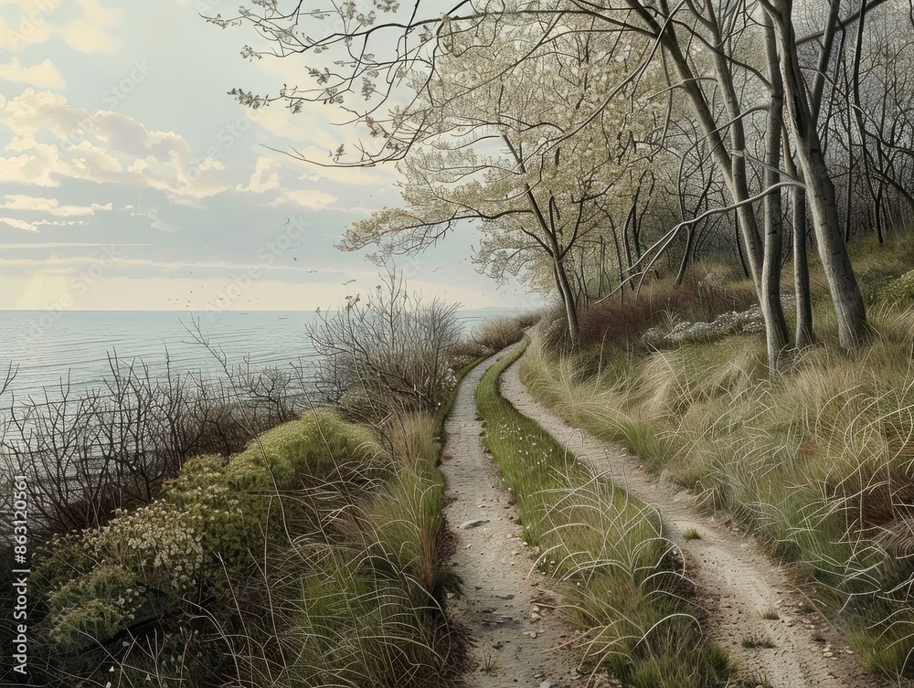 Weg zum Meer im Frühling Weg zum Meer im Frühling