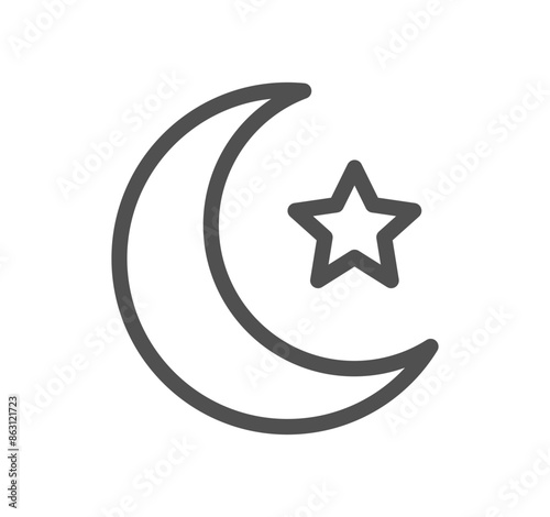 Religion symbols related icon outline and linear vector.	
