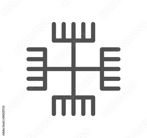 Religion symbols related icon outline and linear vector.	
