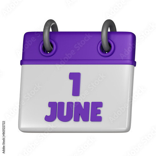 1 June 3d icon