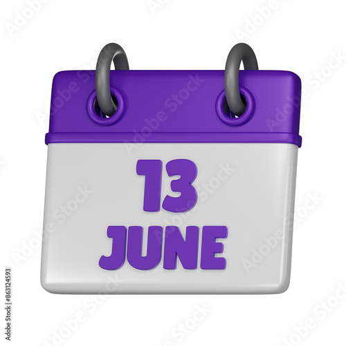 13 June 3d icon