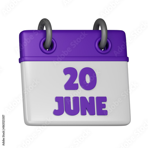 20 June 3d icon